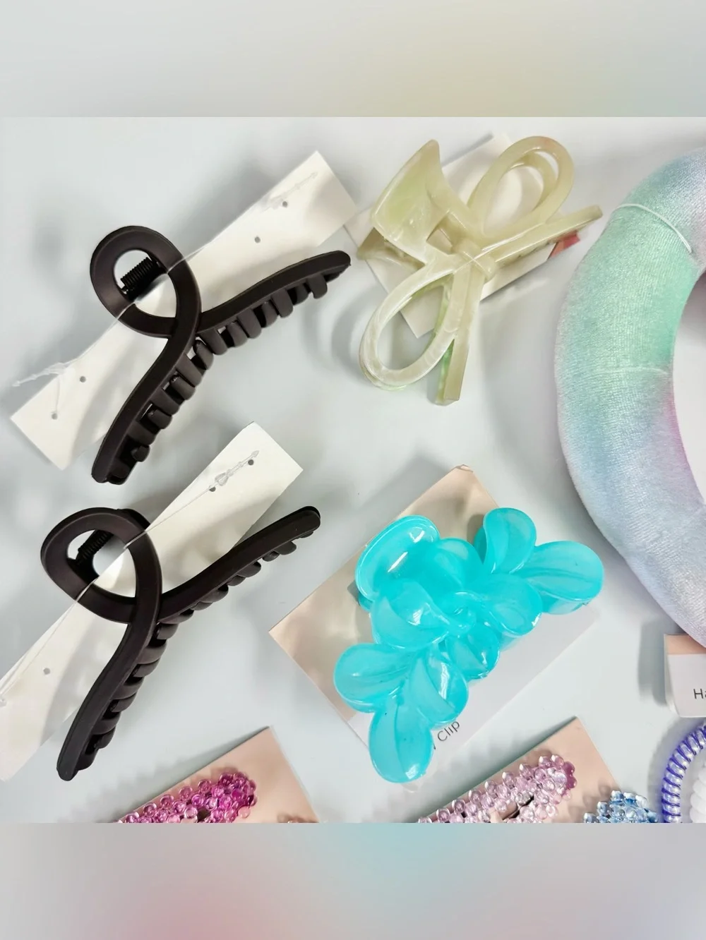 40pc Hair Accessories Lot Claw Clips Headband Scrunchies Barrettes Hair Ties NWT